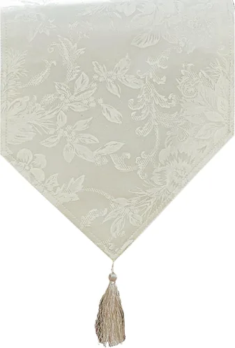 Vista 18 de Elrene Home Fashions Poinsettia Elegance - Camino de mesa de vacaciones jacquard, 13 x 70 pulgadas, dorado