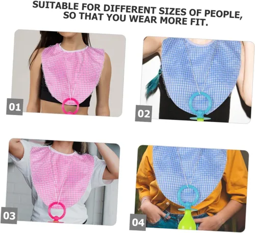 Vista 8 de Conjunto de disfraz para adultos, chupete con peto, divertido accesorio de cosplay para fiestas y adultos