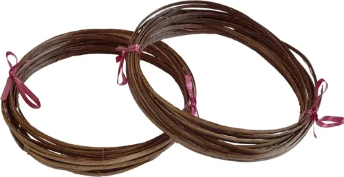 Vista 5 de Cesta de silla de muebles planos de ratán con bastón de reparación natural, marrón oscuro
