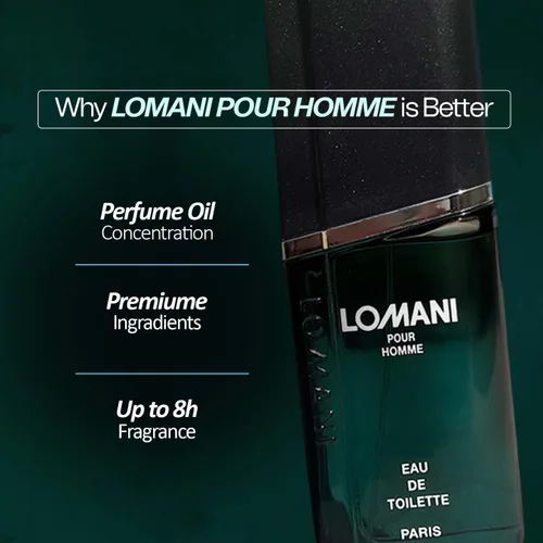 Vista 4 de Lomani Signature Eau de Toilette Spray para hombre, 3.3 onzas