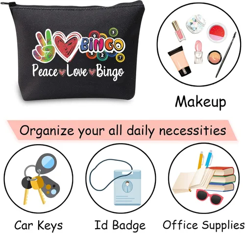 Vista 6 de JXGZSO B Caller Bag Lucky B Bag Peace Love B Funny B Player Casino Lover Regalo