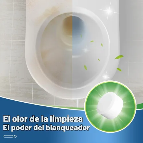 Vista 2 de Msvvko Tabletas limpiadoras de inodoro con lejía, paquete de 12 potentes fórmula para eliminar la cal y el óxido