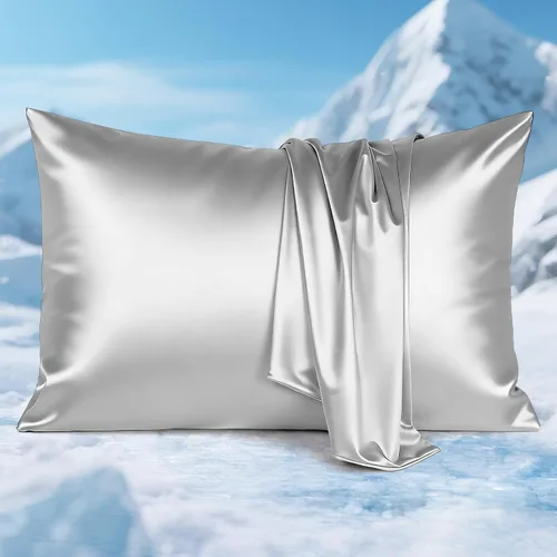Vista 18 de Avolare Fundas de almohada refrescantes, más suaves que la seda, paquete de 2 fundas de almohada refrescantes para personas que duermen con calor