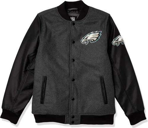 Vista 17 de Ultra Game NFL - Chaqueta de béisbol clásica para niños