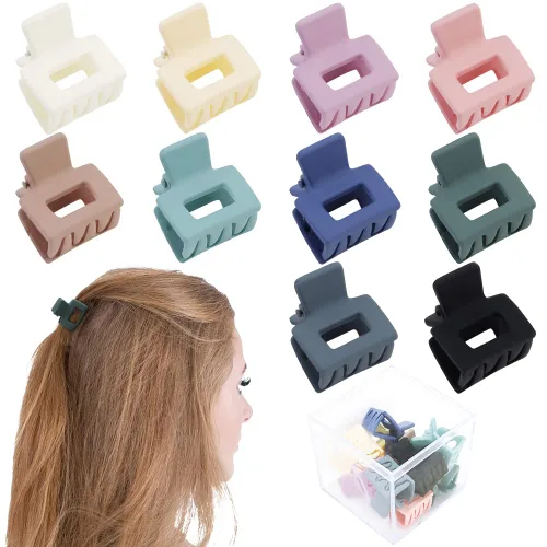 Vista 8 de Ahoney 10 pinzas pequeñas para el cabello para mujeres y niñas, clips de mandíbula mate de 1 pulgada para cabello fino, grueso y mediano, pasadores