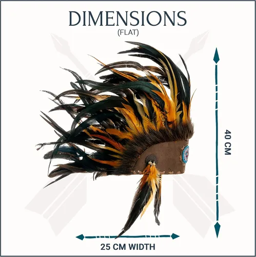 Vista 12 de Novum Crafts Tocado de plumas Inspirado en indios nativos americanos Elige