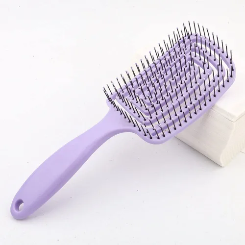Vista 6 de Cepillo para desenredar en seco para cabello fino, grueso y rizado, cepillo de pelo curvado y ventilado para mujeres, hombres o niños, secado más
