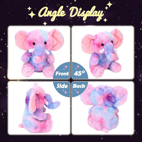 Vista 3 de Hopearl Elefante de Peluche LED con Iluminación Colorida Animal de Peluche Elephish Flexible Luces Nocturnas que Brillan en la Oscuridad Cumpleaños