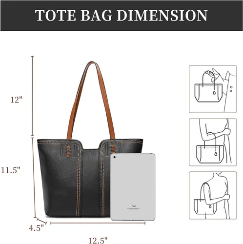 Vista 5 de Montana West Bolso de mano para mujer con asa superior, bolso de hombro de gran