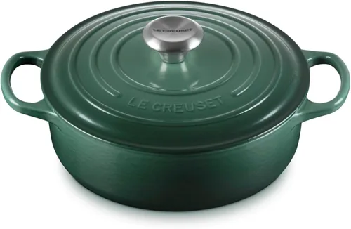 Vista 12 de Le Creuset Horno holandés redondo ancho de hierro fundido esmaltado, 3.5 cuartos de galón., Marsella Marseille
