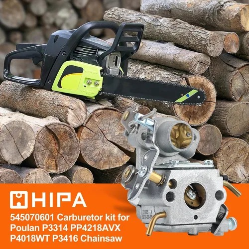Vista 2 de Hipa 545070601 Carburador para Poulan Pro P3314 PP3816 PP4218 PP3416 PPB3416 PP3516 PP4018 SM4218AV Motosierra de gas Reemplazar C1M-W26C