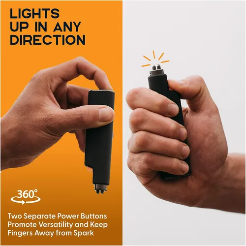 Vista 4 de Power Practical Encendedor eléctrico recargable con tapa, encendedor de arco de plasma sin llama Sparkr, encendedor portátil a prueba de viento
