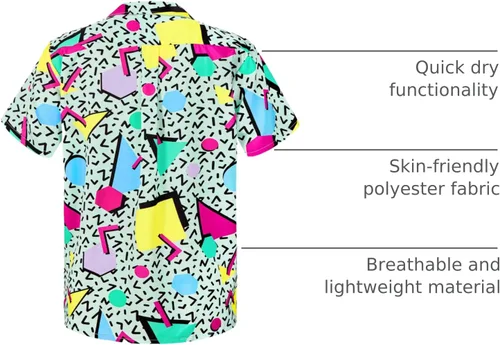 Vista 125 de Camisa hawaiana para hombre, con estampado floral, cómoda, con botones, casual, manga corta, ropa de playa para hombre