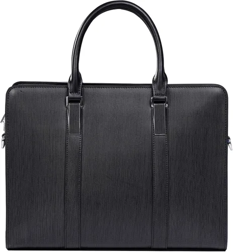 Vista 7 de Maletines de cuero genuino para hombres bolsa de ordenador portátil con cerradura 14 pulgadas Business Messenger Bag