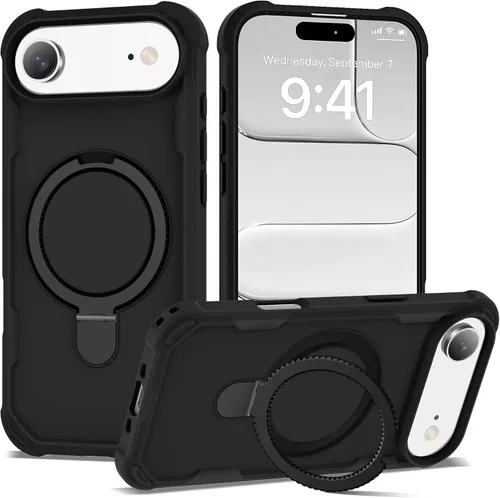 Vista 53 de Funda compatible con iPhone 12 y 12 Pro de 6.1 pulgadas con soporte de anillo magnético [protección militar contra caídas] [compatible con MagSafe]