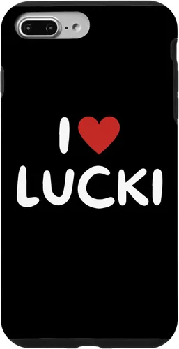 Vista 18 de Funda con corazón rojo para iPhone 16 I Love Lucki