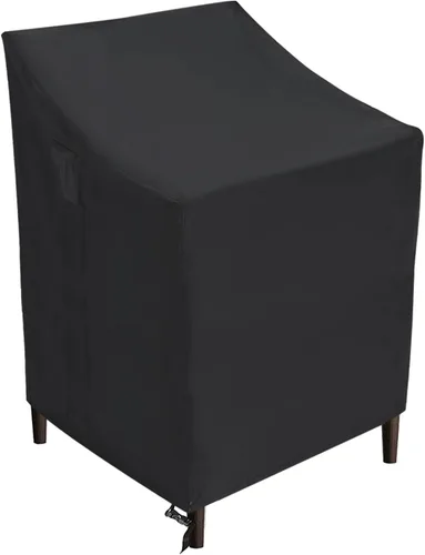 Vista 7 de ABCCANOPY Funda para silla de patio, apilable, impermeable, para exteriores, duradera, resistente a los rayos UV, de poliéster, funda para muebles