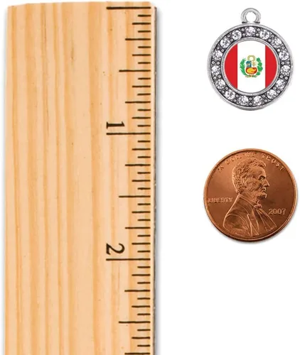 Vista 2 de Inspired Silver - Collar de plata con dije circular de 18 pulgadas con joyas de circonita cúbica