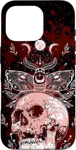 Vista 20 de Death Moth Gothic Dark Witch Occult Wiccan Goth Moon Pattern Case for iPhone 16