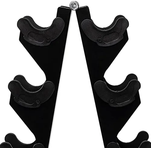 Vista 7 de BalanceFrom Neoprene Coated Iron Dumbbell Hex Weights Set with Stand – Color-Coded or Black Options with Non-Slip Grip for Strength Training