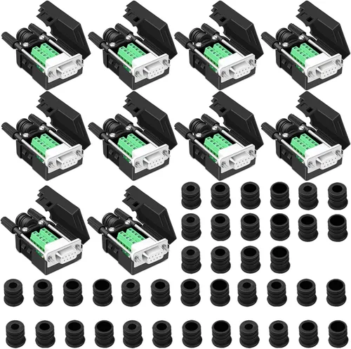Vista 18 de 10PCS DB9 Solderless Serial a 9pin macho hembra conector de ruptura