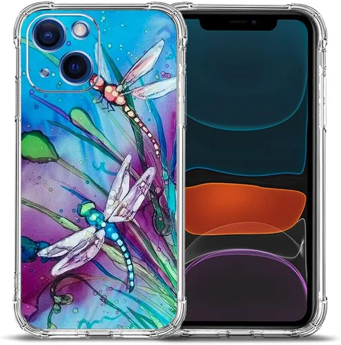 Vista 29 de Funda para iPhone 12, diseño de mariposas azules, rosas, protección contra caídas, a prueba de golpes, TPU de cuerpo completo, resistente a