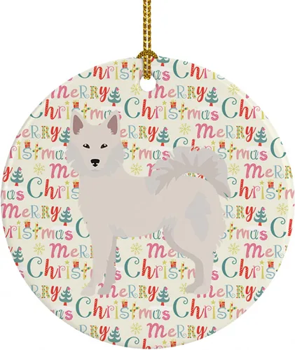 Vista 15 de Caroline's Treasures Abyssinian Sand Terrier - Adorno de cerámica para colgar en el árbol de Navidad, para el hogar, Navidad, fiestas, regalo, 3
