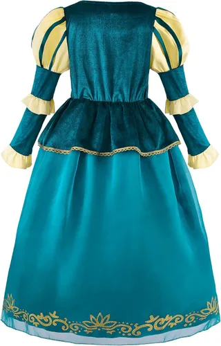 Vista 2 de ReliBeauty Disfraz medieval de lujo para niñas pequeñas