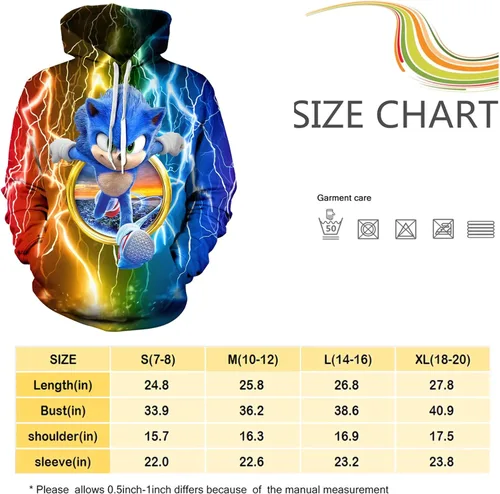 Vista 7 de efhnlna Boys and Girls 3D Printed Fashion Pullover Sweatshirt Youth Cartoon Novelty Hoodie Sports Tops