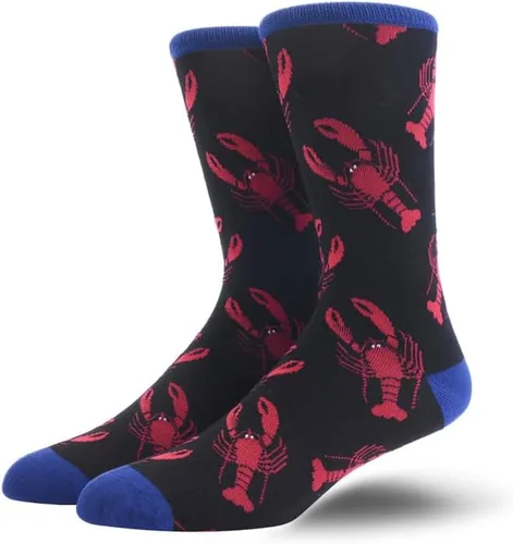 Vista 3 de Calcetines deportivos de media pantorrilla con diseño de animales frutales, piña, pingüino, gato, para mujeres y hombres
