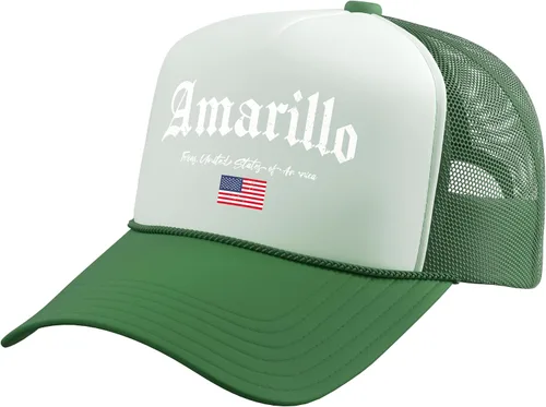 Vista 7 de Amarillo Gothic Design Trucker Hat with Adjustable Mesh Back
