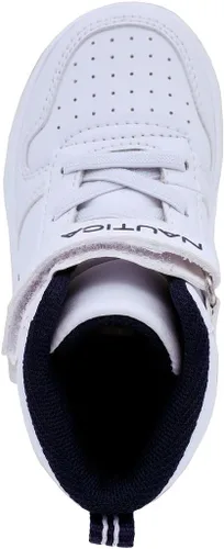 Vista 4 de Nautica Kids High Top Sneaker Boots for Boys and Girls, Toddler and Little Kid Basketball-Style Athletic Shoes with Easy Strap and Cushioned Sole
