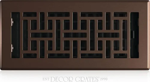 Vista 17 de Decor Grates Registro de suelo oriental AJH212-RB, 2 x 12 pulgadas, acabado de bronce frotado