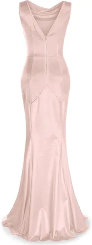 Vista 2 de Vestido de noche formal sin mangas de sirena elegante de los años 30 para mujer