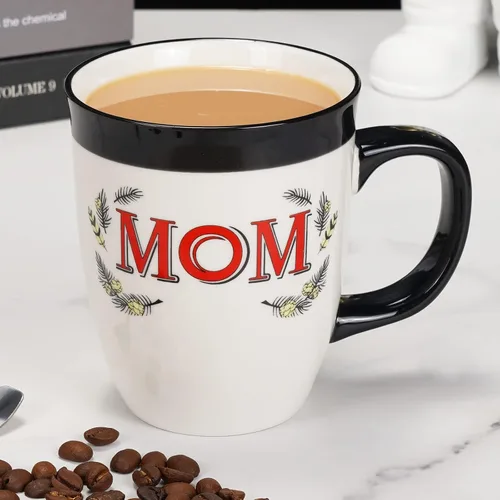 Vista 2 de Taza de café de cerámica para mamá, de 16 onzas, divertida taza de café para mujeres, mejor día festivo, Navidad, día de la madre, cumpleaños