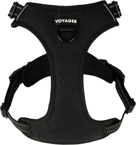 Vista 10 de Voyager Arnés para Perro con Doble Enganche de Correa, Control Sin Tirones, Ajustable, Suave pero Fuerte, Arnés para Mascotas para Perros Medianos