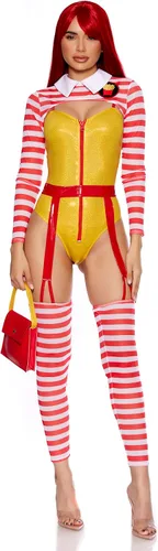 Vista 4 de Forplay Disfraz sexy de comida rápida para mujer, talla Me Up, multicolor