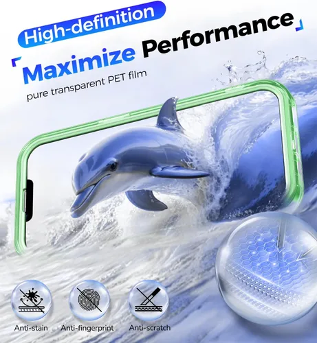 Vista 6 de Funda magnética brillante para iPhone 14/13, [Protector de pantalla integrado] [Compatible con Magsafe] Funda protectora de teléfono con parachoques