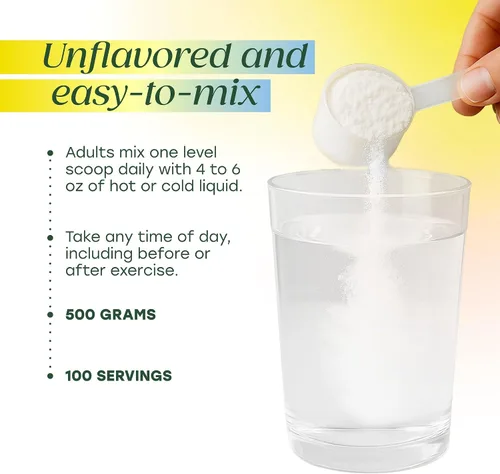 Vista 6 de MegaFood Polvo de monohidrato de creatina micronizado - Polvo sin sabor para después y antes del entrenamiento para hombres y mujeres - Apoyo al