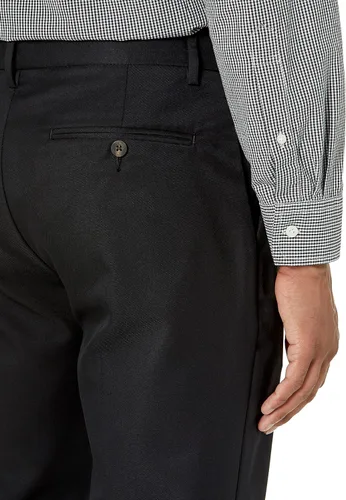 Vista 3 de Tienda Essentials - Pantalón de vestir de corte ajustado y diseño frontal plano para hombre