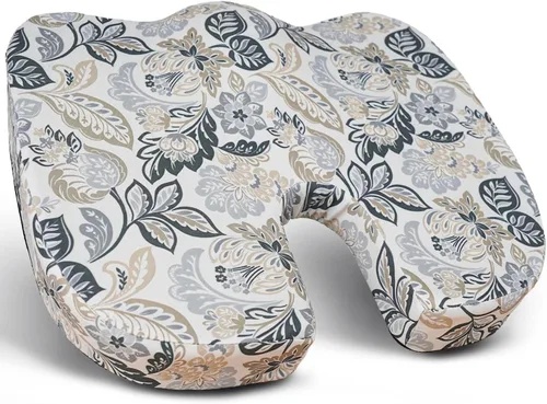 Vista 11 de Cojín para aliviar el dolor de coxis, cojín de espuma viscoelástica para alivio de presión y dolor de coxis, ciática, silla de escritorio de oficina