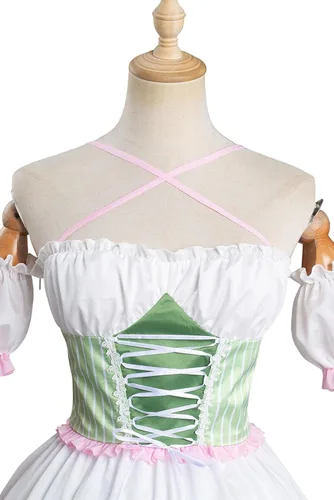 Vista 4 de Askosso - Vestido para mujer Demon Slayer Kochou Shinobu Lolita Kamado Nezuko Lolita Trajes de Falda de mascotas, vestido de cosplay de Halloween