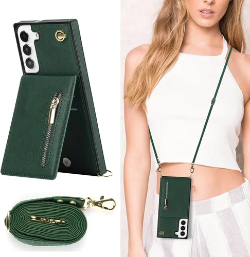 Vista 6 de Funda compatible con Samsung Galaxy S23 Plus de 6.6 pulgadas, bolso de bolsillo, correa de hombro, elegante funda protectora para Galaxy S23 Plus