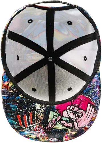 Vista 5 de Quanhaigou Gorra de béisbol estampada sombreros unisex con diseño de graffiti con Snapback y Snapback para el verano