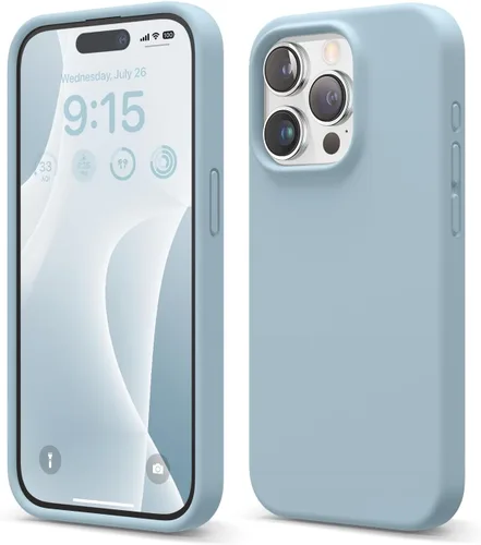 Vista 25 de elago Compatible con Funda para iPhone 15 Pro, funda de silicona líquida, funda protectora de cuerpo completo, a prueba de golpes, funda delgada