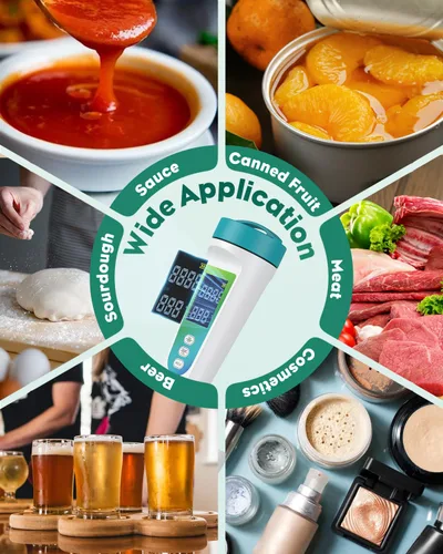 Vista 5 de Pawfly Medidor de pH digital para alimentos Probador de pH de alta precisión para masa madre y pan, medidor de pH de alimentos para fermentación