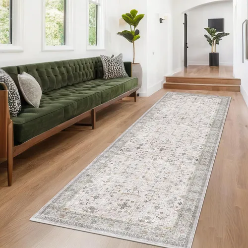Vista 77 de Hazo Haus – Alfombra pequeña para entrada, cocina o baño, antideslizante con base de goma, resistente a las manchas y a la decoloración, diseño