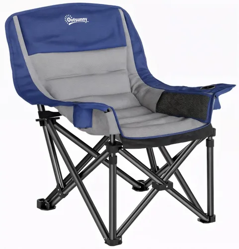 Vista 14 de Outsunny Double Camping Chair for Adults, Padded Folding Camp Chair for 2 Person with Armrest, Wine Glass Holder, Cup Holder, Carry Bag for Outdoor
