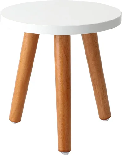 Vista 10 de A2 - Soporte alto para plantas de interior, mesa auxiliar redonda de madera con soporte para macetas, decoración moderna del hogar