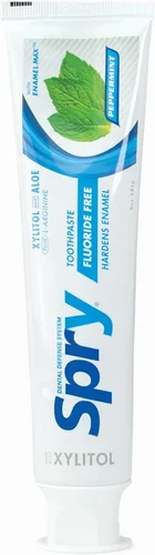 Vista 4 de Spry Pasta dental natural de xilitol de 5 onzas para adultos y niños, sin flúor, suave para blanquear y remineralizar dientes sensibles, refrescar